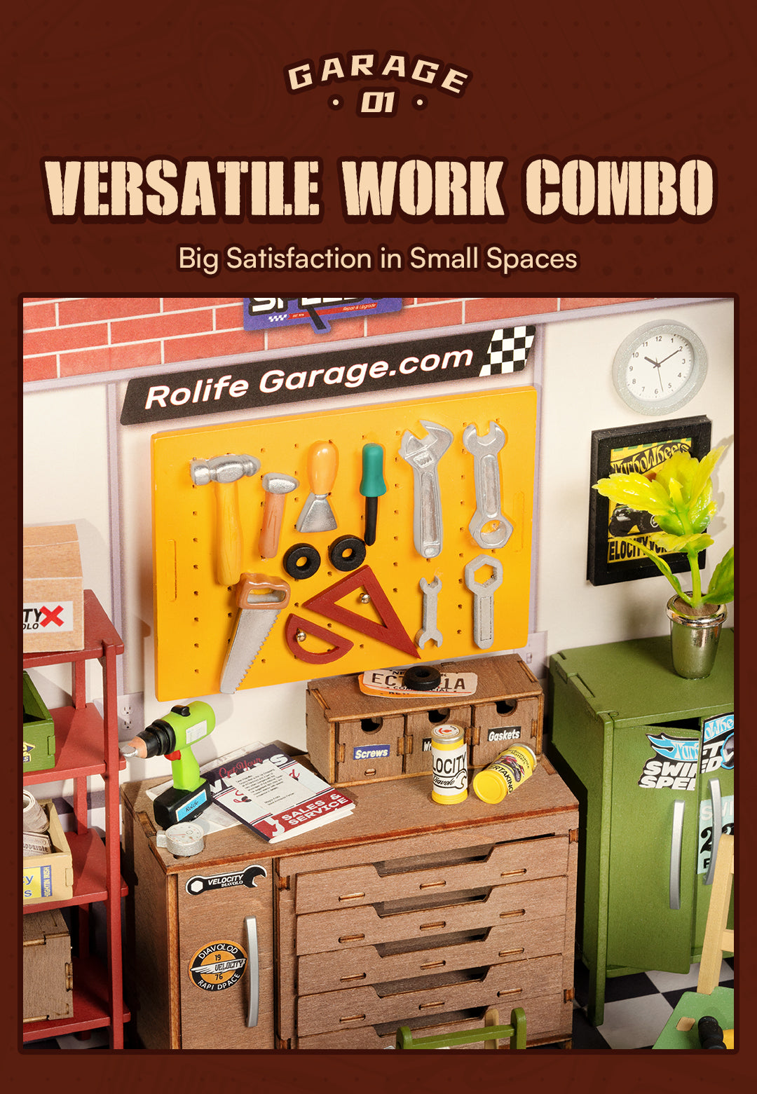 Rolife DIY Miniature House Kit - Garage Workshop DG165 - Mô hình nhà gỗ tí hon tự làm - Rolife