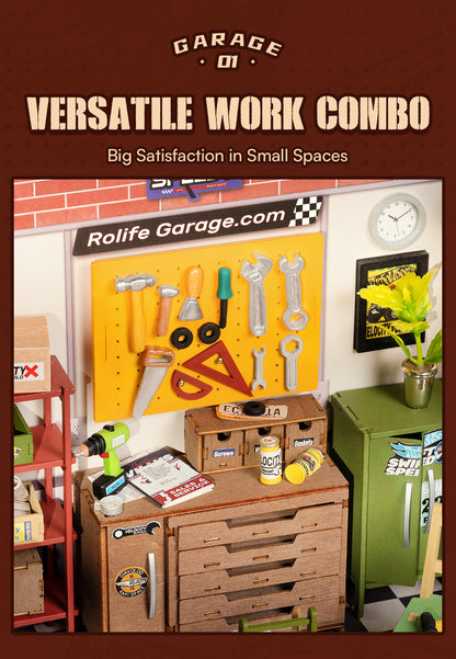 Rolife DIY Miniature House Kit - Garage Workshop DG165 - Mô hình nhà gỗ tí hon tự làm - Rolife