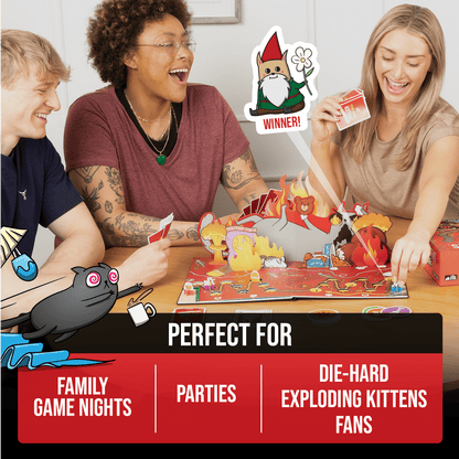 Exploding Kittens: The Board Game - Trò chơi Bàn cờ Mèo Nổ Lật Bảng Pop-up - Exploding Kittens Exploding Kittens - Board Game