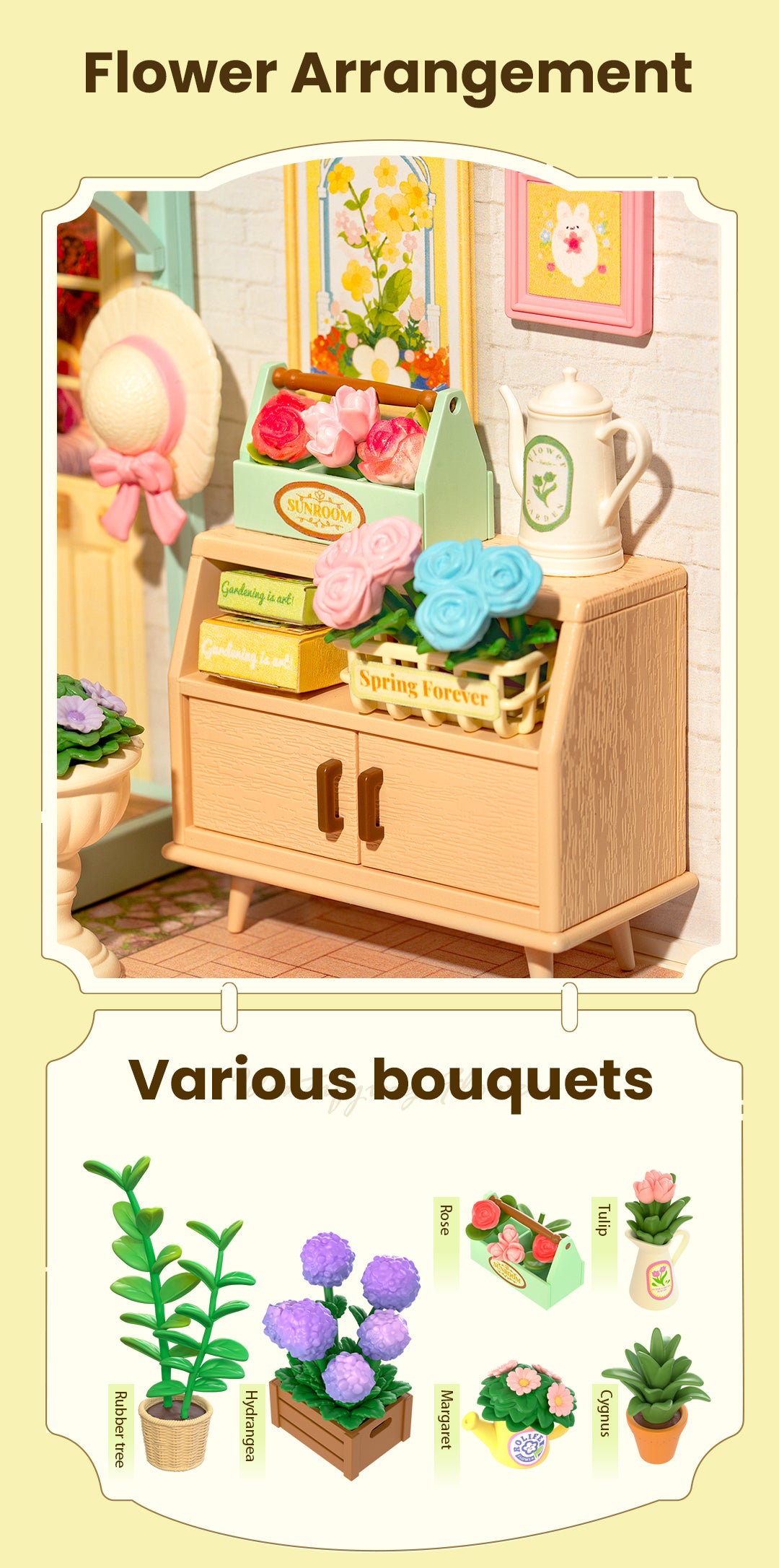 Rolife Blooming Tea Garden DW013B - Mô hình nhà mini lắp ghép nhựa - Super Creator Series