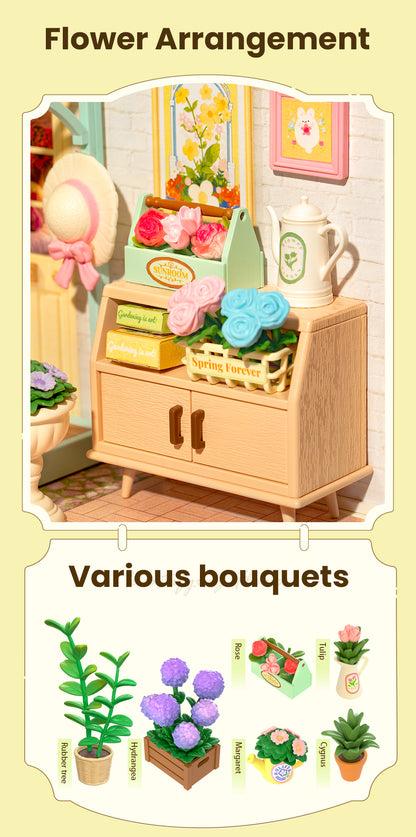 Rolife Blooming Tea Garden DW013B - Mô hình nhà mini lắp ghép nhựa - Super Creator Series