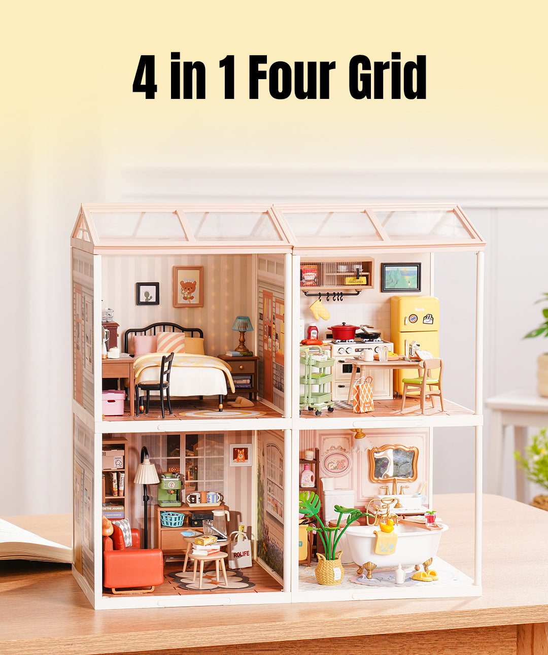 Rolife Super Creator Series - 6 in 1 Six Grid - Mô hình nhà gỗ DIY thu nhỏ - Rolife
