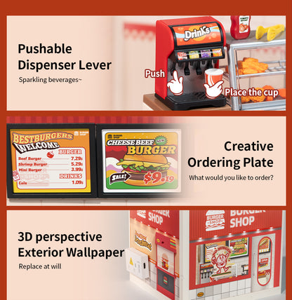 Rolife Yum Yum Burgers DW010 - Nhà mô hình nhựa lắp ráp mini - Rolife Super Creator