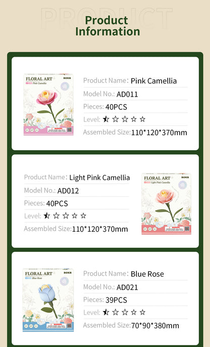 ROKR Single Flower Floral Art DIY 3D Puzzle - Mô Hình Lắp Ráp Gỗ 3D Hình Hoa - Rolife