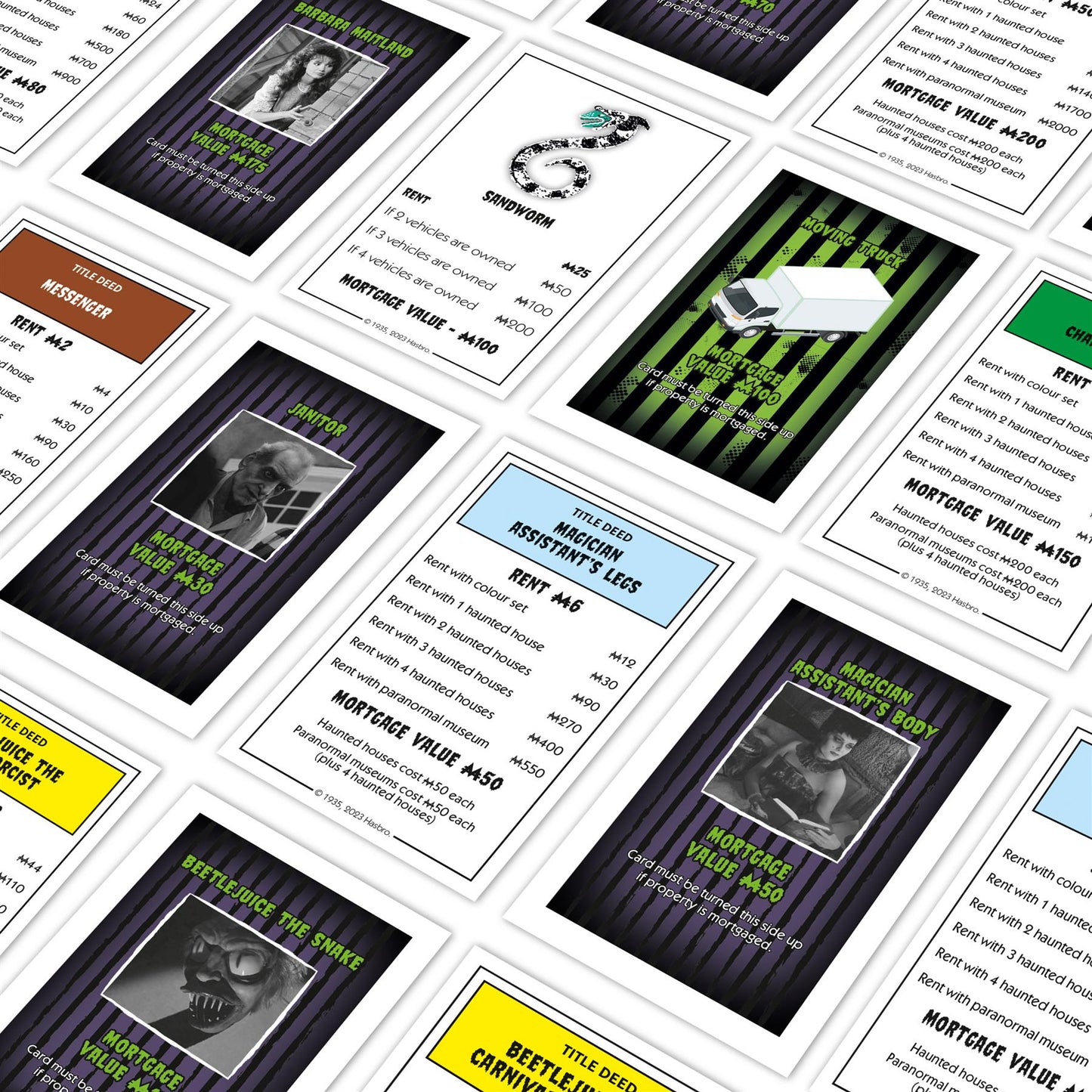 Beetlejuice Monopoly Board Game - Cờ Tỷ Phú Beetlejuice Chính Hãng Winning Moves - Góc nhìn khác 3