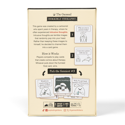 Horrible Therapist (Base Edition) - Trò chơi thẻ bài hài hước người lớn - Exploding Kittens