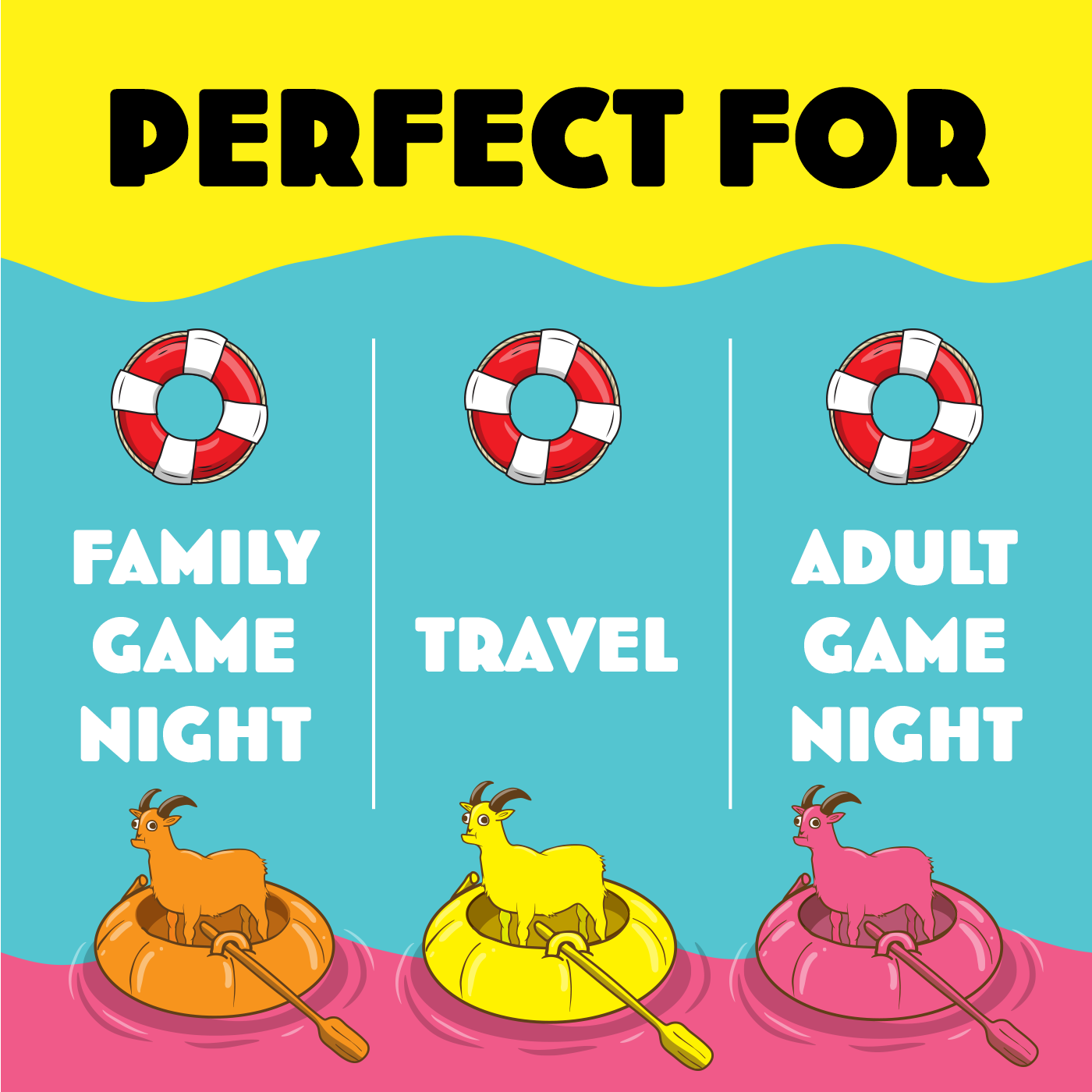 Row Your Goat - Trò chơi thẻ bài phản xạ & tốc độ - Exploding Kittens