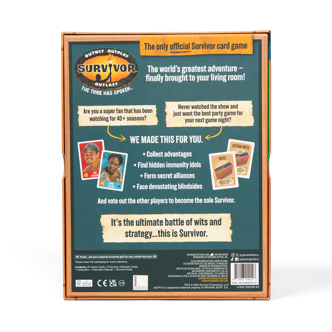 Survivor: The Tribe Has Spoken - Board Game Chiến Thuật Xã Hội - Exploding Kittens