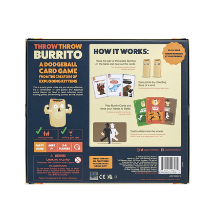 Throw Throw Burrito - Trò chơi thẻ bài ném bóng né - Exploding Kittens
