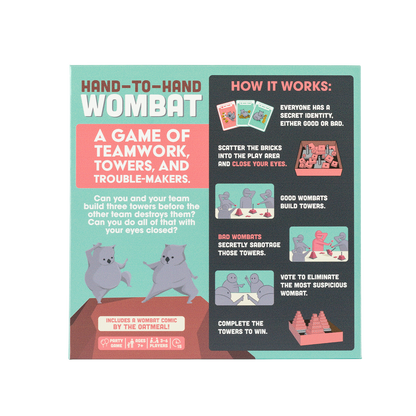 Hand-To-Hand Wombat - Board game tiệc tùng xây tháp bịt mắt - Exploding Kittens