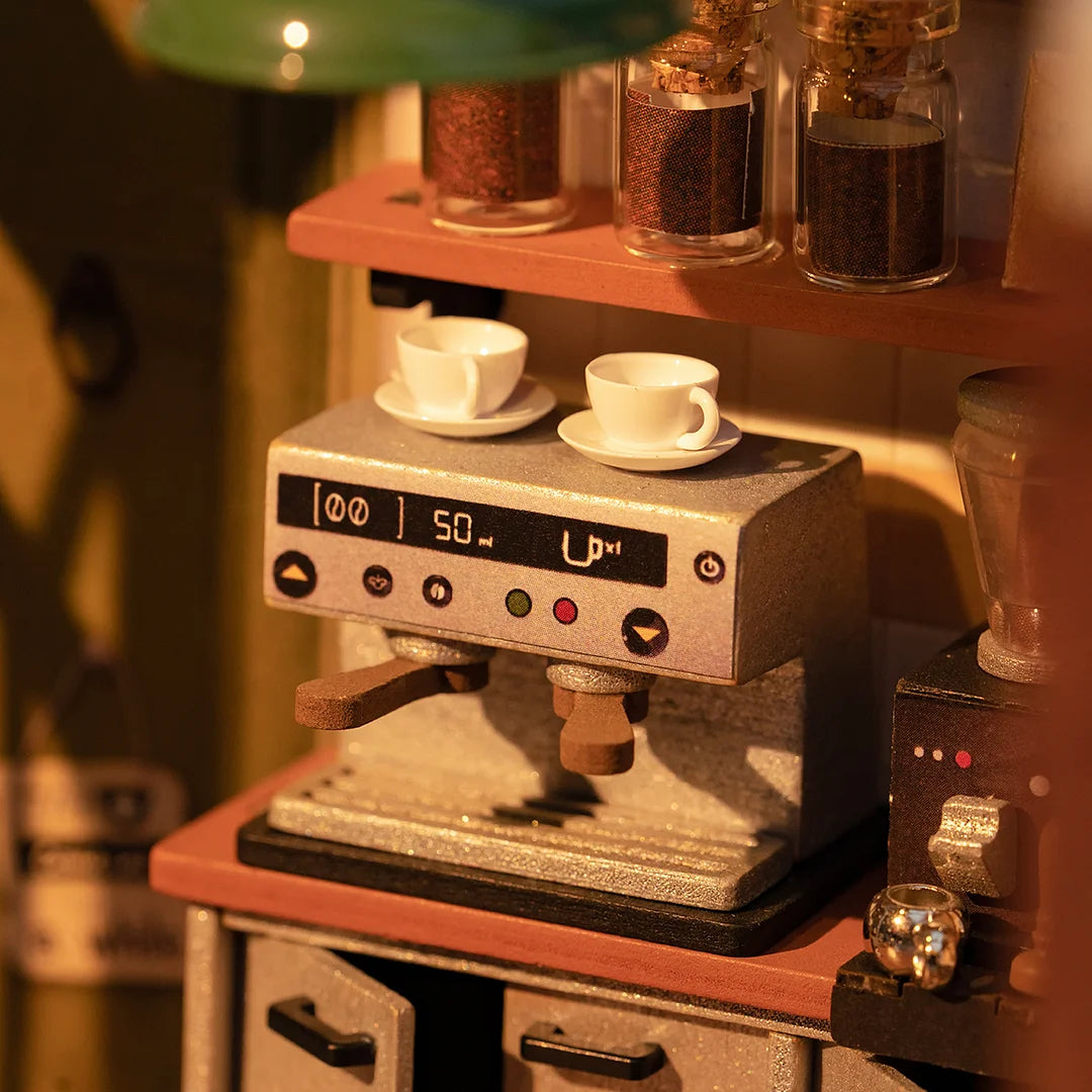 Rolife Flavory Cafe DIY Miniature House Kit DG162 - Mô hình nhà gỗ DIY quán cà phê cổ điển - Rolife