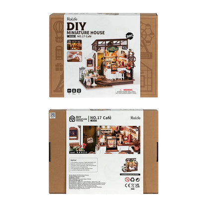 Rolife Flavory Cafe DIY Miniature House Kit DG162 - Mô hình nhà gỗ DIY quán cà phê cổ điển - Rolife