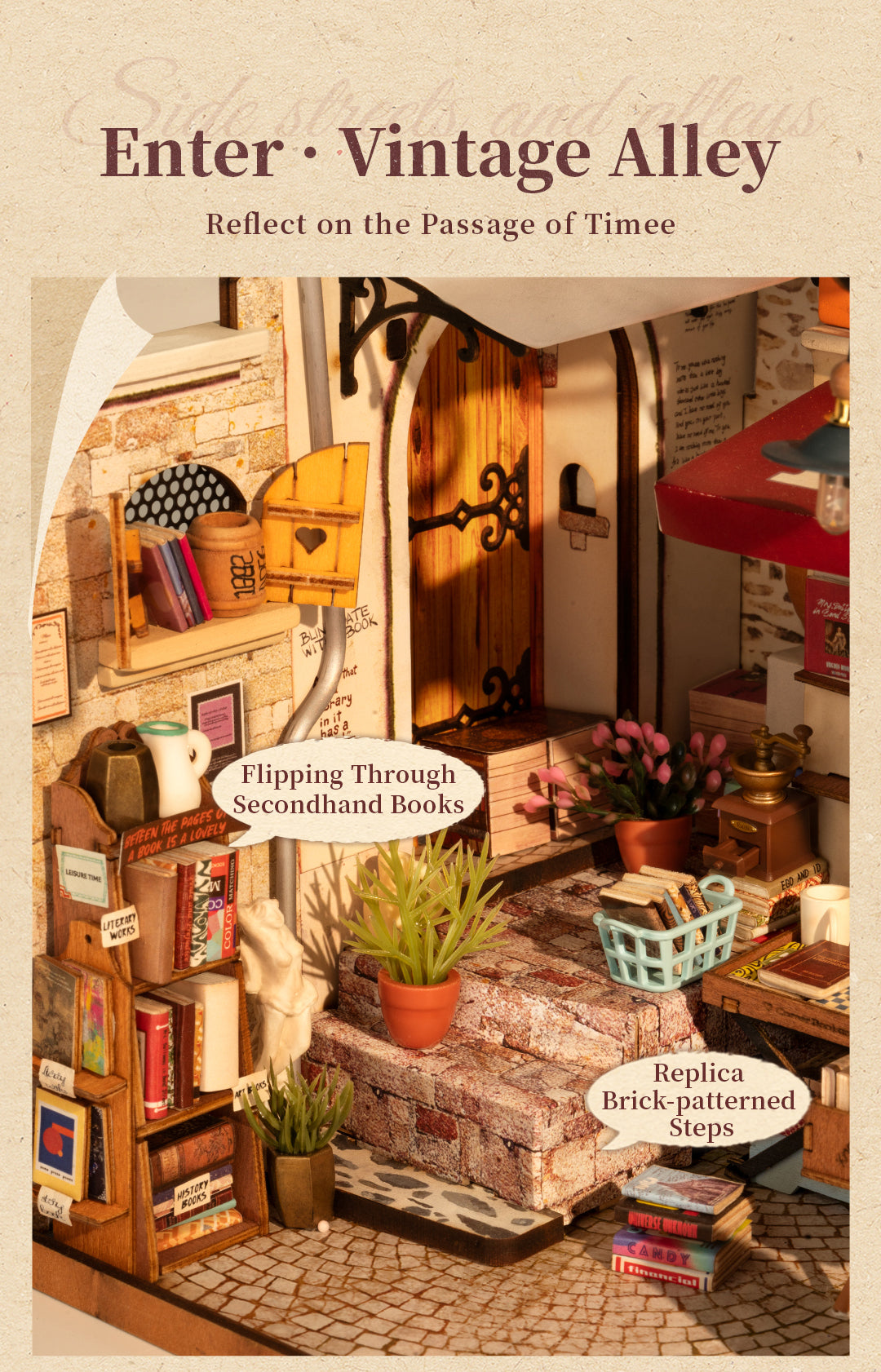 Rolife DIY Miniature House Kit - Corner Bookstore DG164 - Mô hình nhà gỗ tí hon - Rolife