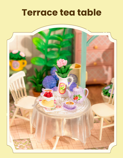 Rolife Blooming Tea Garden DW013B - Mô hình nhà mini lắp ghép nhựa - Super Creator Series