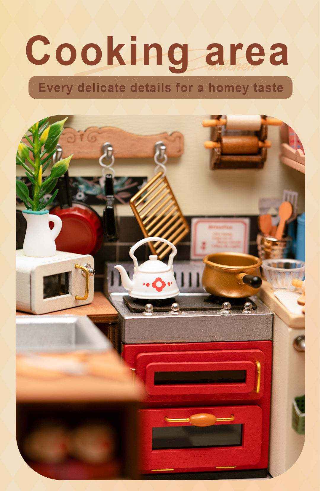 Rolife DIY Miniature House - Cozy Kitchen DG159 - Mô hình nhà gỗ tí hon DIY - Rolife DG159