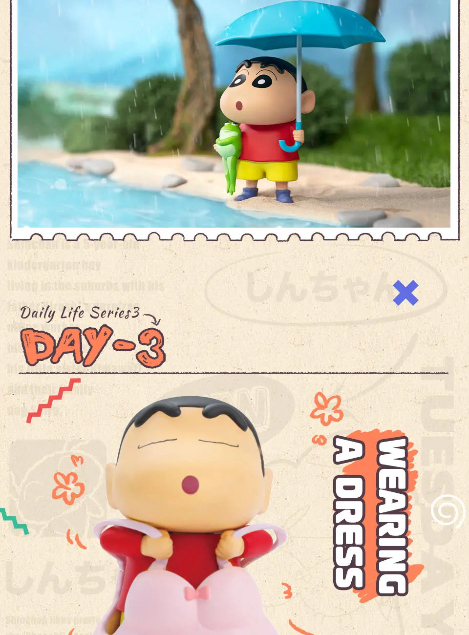 CRAYON SHIN-CHAN DAILY 3RD - Mô hình Blind Box bông (Plush) - 52TOYS