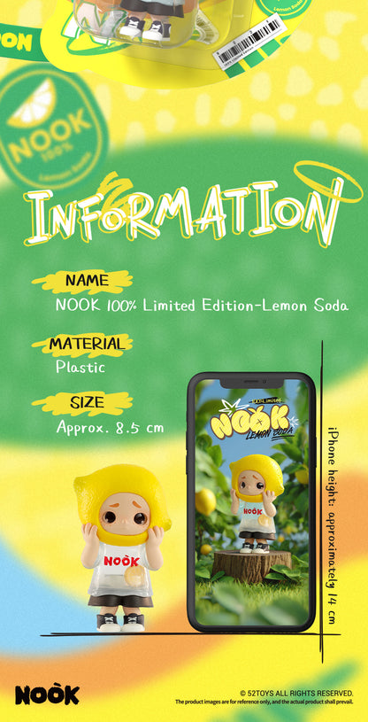 NOOK - LEMON SODA 100% LIMITED EDITION - Mô Hình Art Toy Figure - 52TOYS