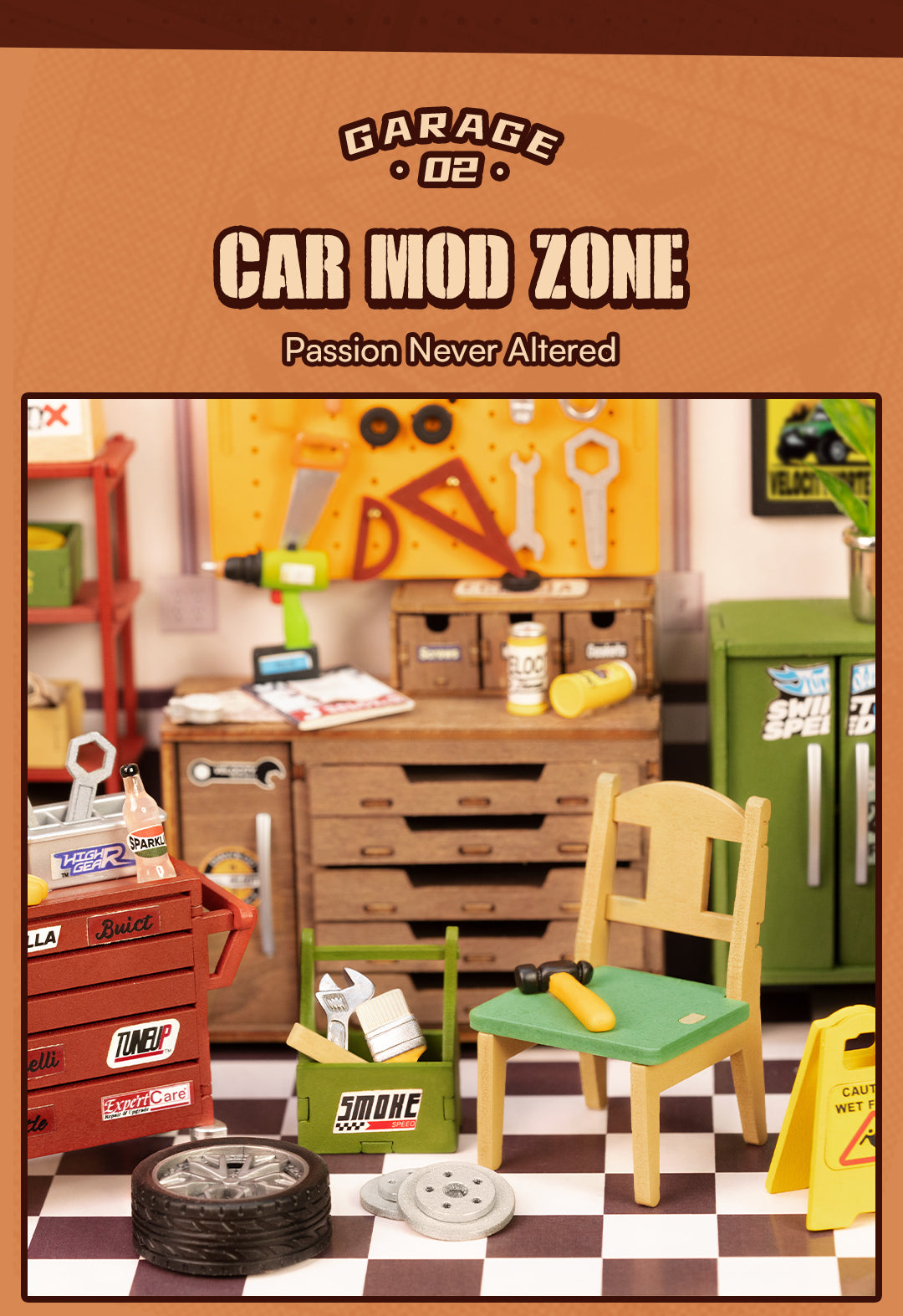 Rolife DIY Miniature House Kit - Garage Workshop DG165 - Mô hình nhà gỗ tí hon tự làm - Rolife