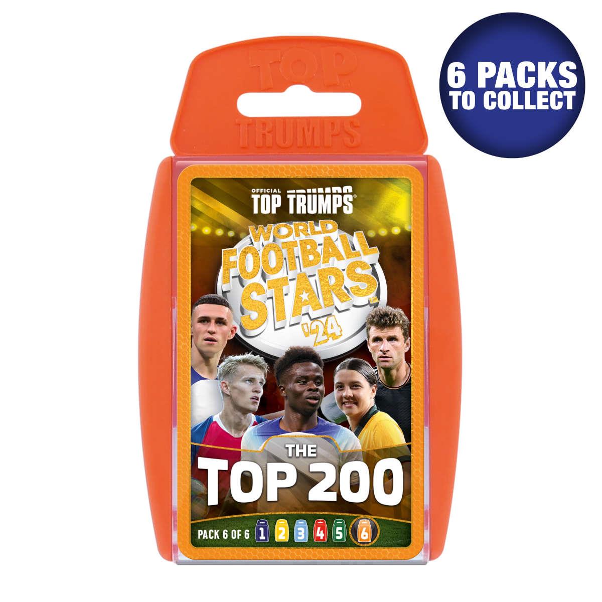 World Football Stars Top 200 - Pack 6 Top Trumps - Thẻ bài Bóng đá - Winning Moves - Hình ảnh sản phẩm
