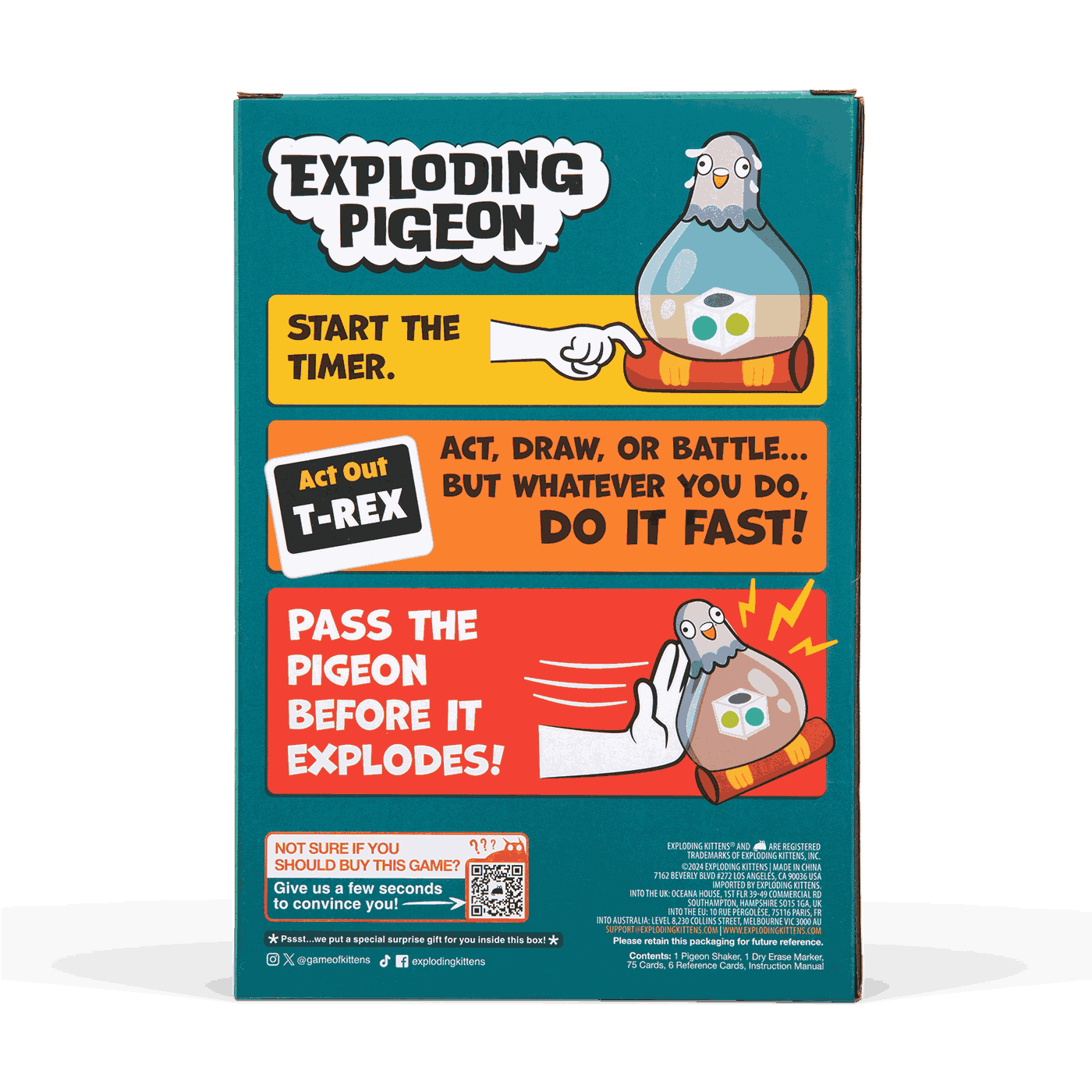 Exploding Pigeon - Board Game Tiệc Tùng Vui Nhộn - Exploding Kittens - Hình ảnh chi tiết 2