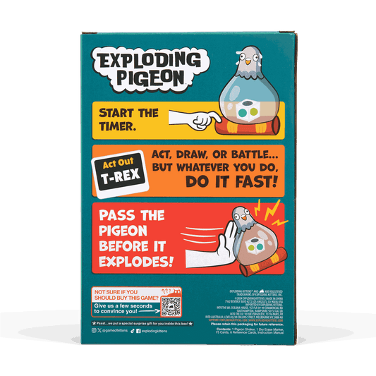 Exploding Pigeon - Board Game Tiệc Tùng Vui Nhộn - Exploding Kittens - Hình ảnh chi tiết 2
