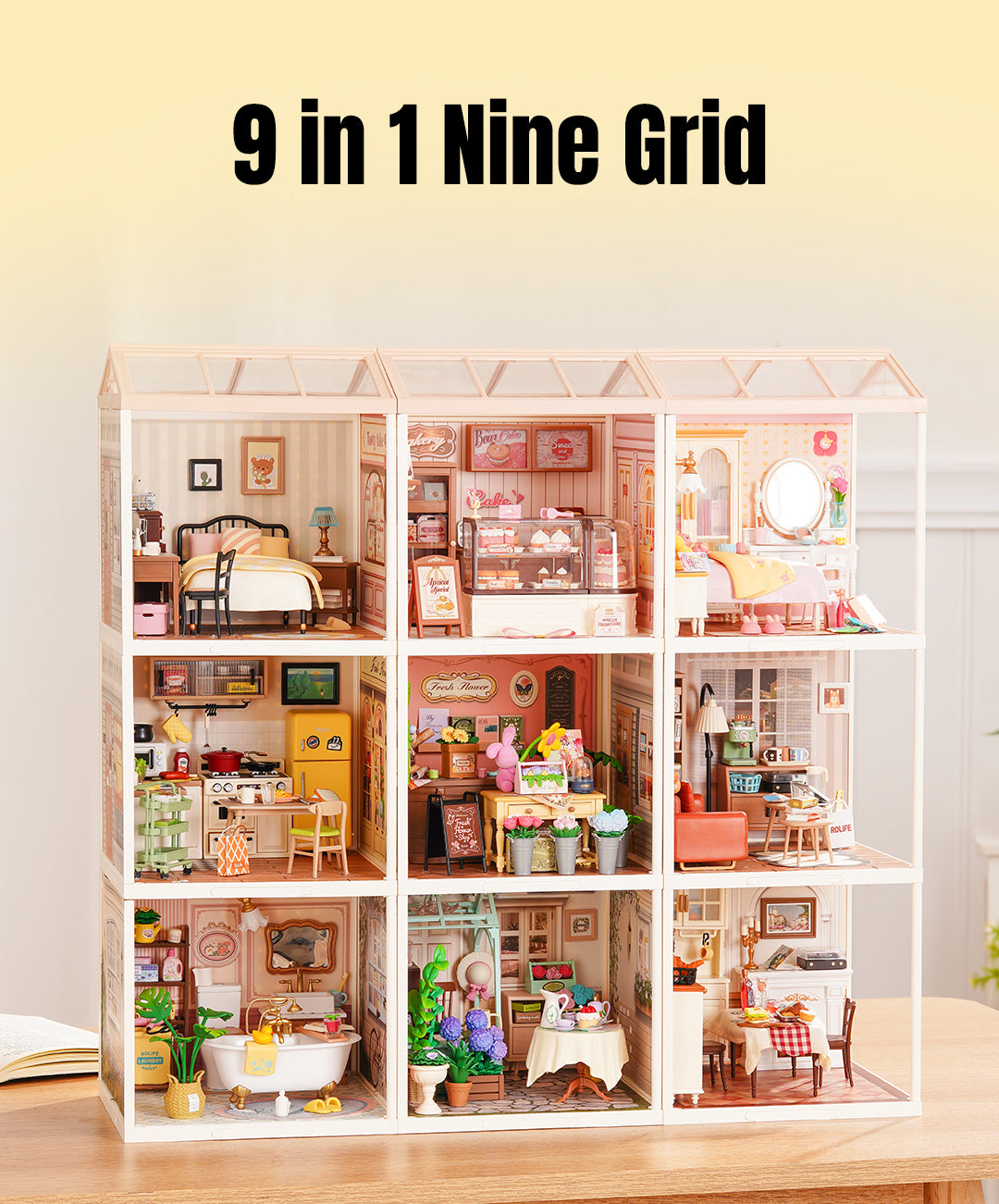 Rolife Super Creator Series - 6 in 1 Six Grid - Mô hình nhà gỗ DIY thu nhỏ - Rolife