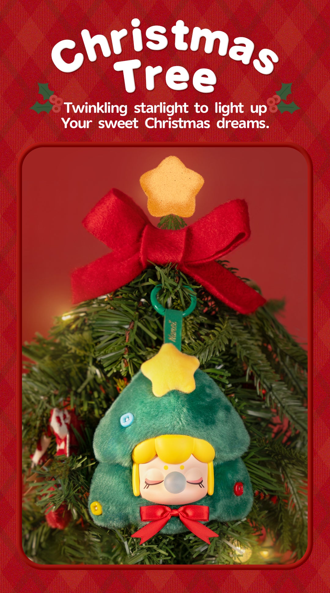 Nanci Christmas Gift Plush Pendant | Blind Box Set of 4 (80mm) - Mô hình móc khóa bông Giáng sinh - Rolife