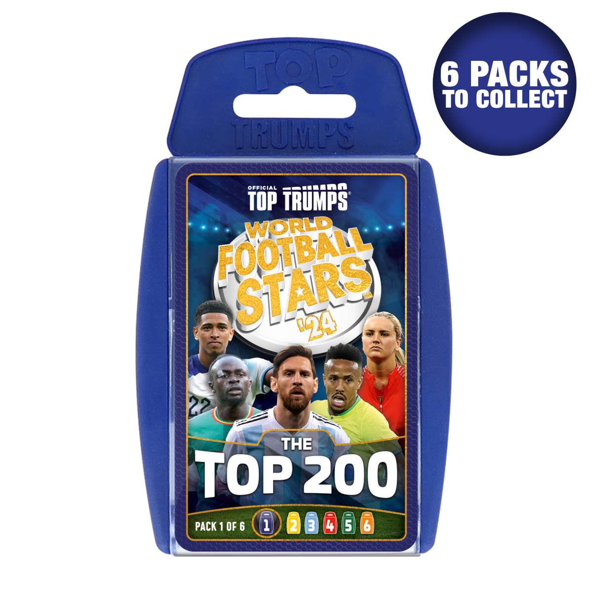 World Football Stars Top 200 - Pack 1 Top Trumps Card Game - Thẻ bài Bóng đá Sưu tầm Winning Moves - Hình ảnh sản phẩm