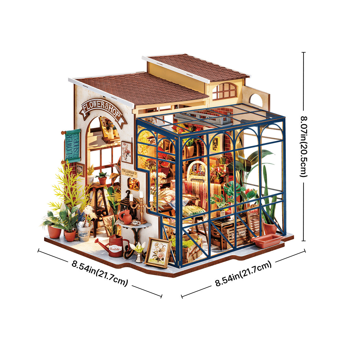 Rolife DIY Miniature Dollhouse - Emily's Flower Shop DG145 - Mô Hình Nhà Búp Bê Tự Làm - Rolife