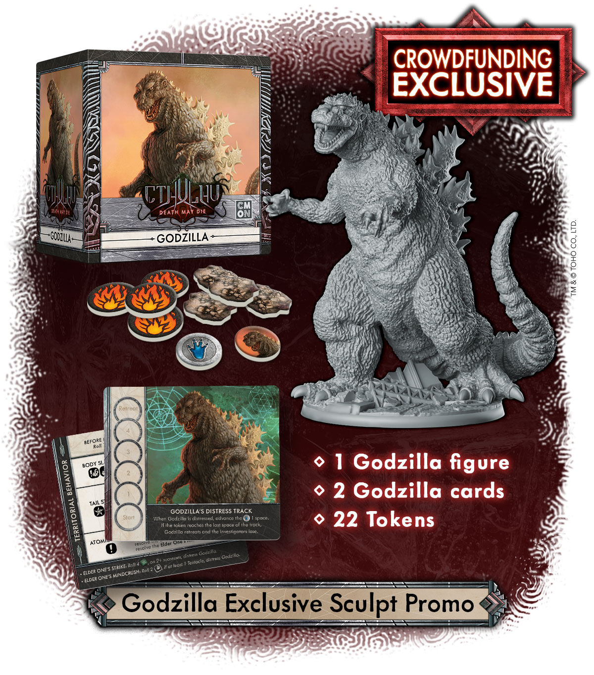 Cthulhu Death May Die: Godzilla Rising Expansion (Kickstarter Pre-Order Special)