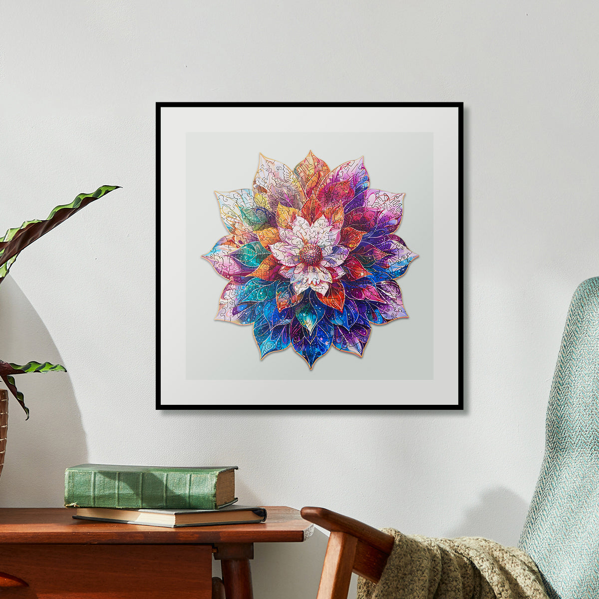 Rowood Wooden Jigsaw Puzzle - Mystic Mandala Flower - Bộ xếp hình gỗ 200 mảnh - Rolife