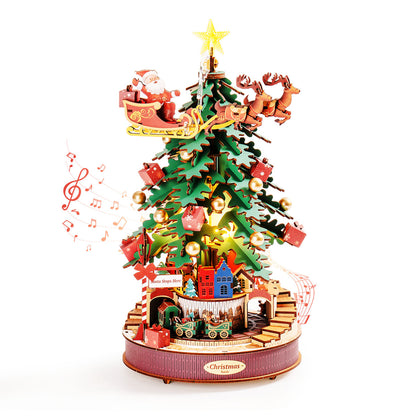 Christmas Melody Tree AMS01 - Mô hình gỗ 3D Cây thông Noel tích hợp hộp nhạc - Rolife