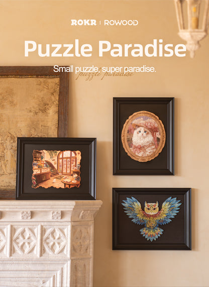 Rowood Cozy Winter Café Wooden Jigsaw Puzzle - Tranh ghép gỗ 3D - Rolife