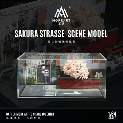 Diorama 1:64 Kèm Hộp Trưng Bày - Đường Hoa Anh Đào