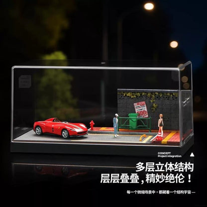Diorama 1:64 Kèm Hộp Trưng Bày - Góc Vỉa Hè 82007-A