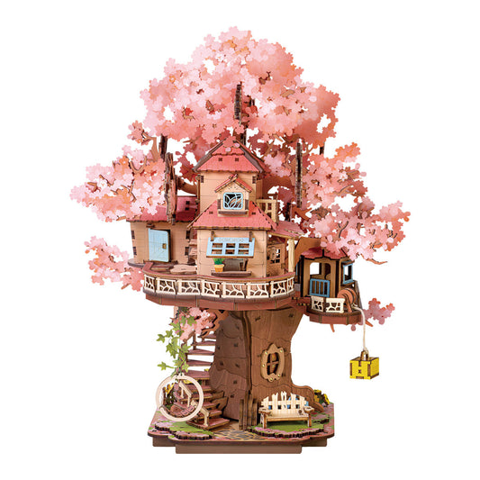 Rolife Sakura Tree House DIY 3D Puzzle TGS04 - Mô hình gỗ 3D lắp ráp - Rolife