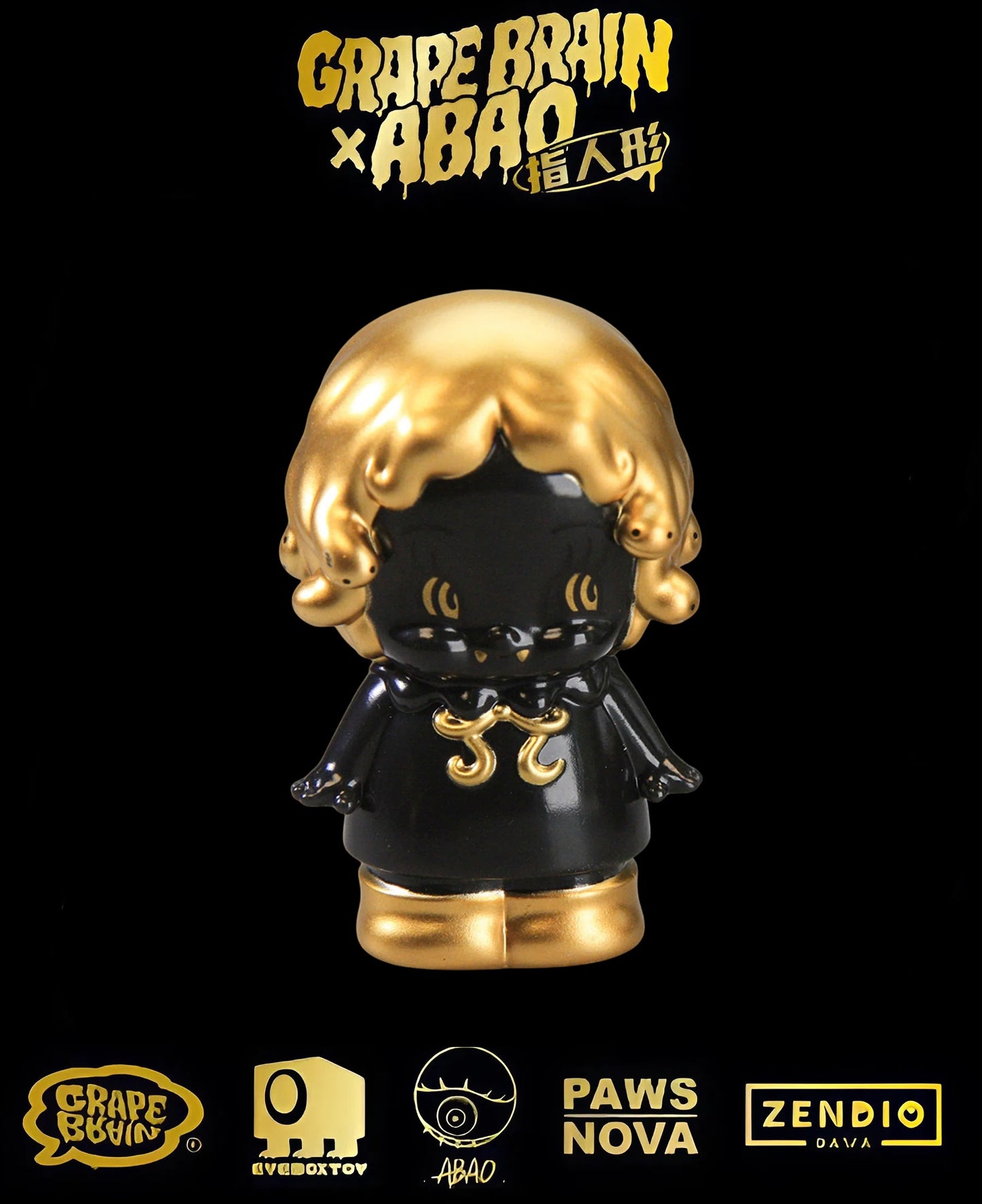 GRAPE BRAIN x ABAO BLACK AND GOLD BLINDBOX - Mô Hình Art Toy Sưu Tầm Chính Hãng - Grape Brain - Hình ảnh bổ sung 8