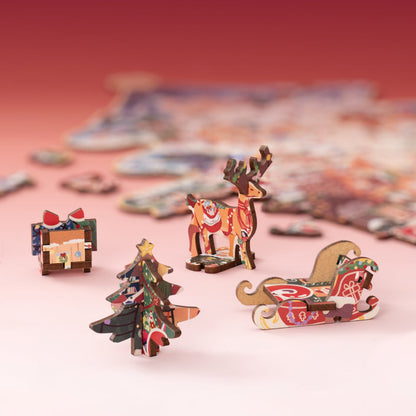 Rowood Christmas Town Wooden Jigsaw Puzzle TA007 - Xếp hình gỗ 3D trí tuệ - Rolife