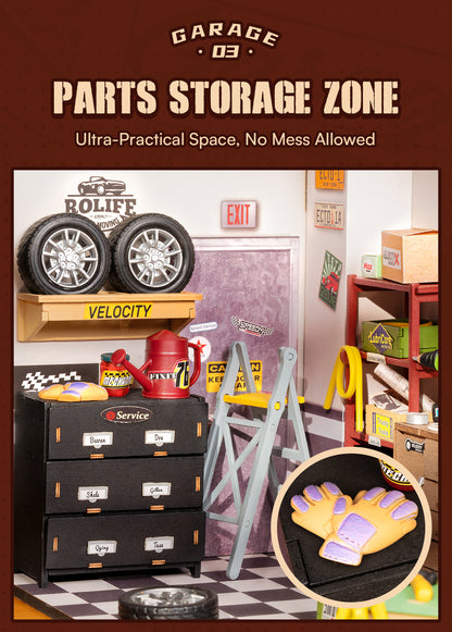 Rolife DIY Miniature House Kit - Garage Workshop DG165 - Mô hình nhà gỗ tí hon tự làm - Rolife