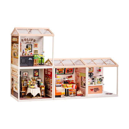 Rolife Super Creator Miniature House 4 in 1 L Shape - Mô hình nhà búp bê tự lắp ráp DIY - Rolife