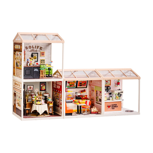 Rolife Super Creator Miniature House 4 in 1 L Shape - Mô hình nhà búp bê tự lắp ráp DIY - Rolife