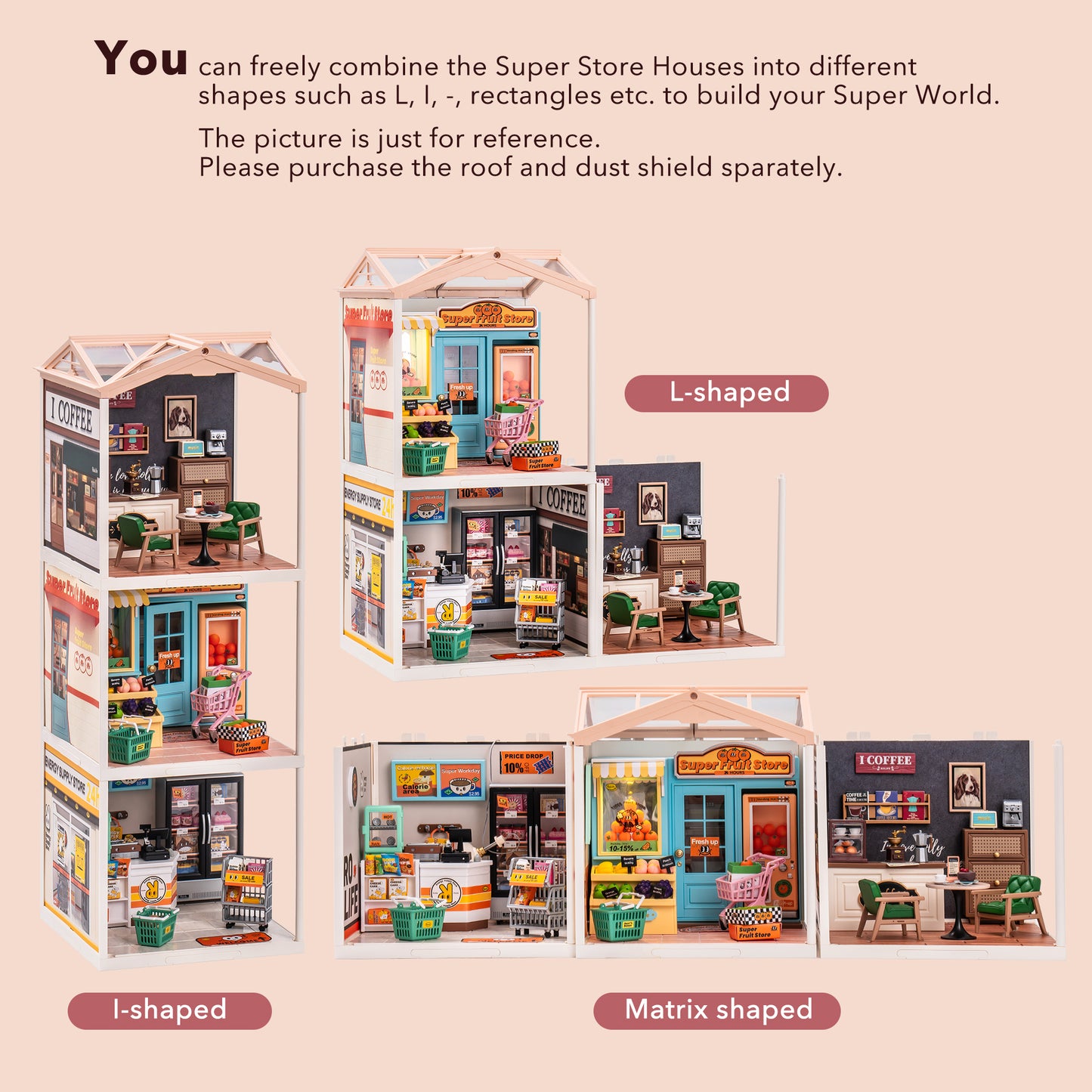 Rolife Plastic Miniature House - Daily Inspiration Cafe DW001B - Mô hình lắp ráp DIY - Rolife