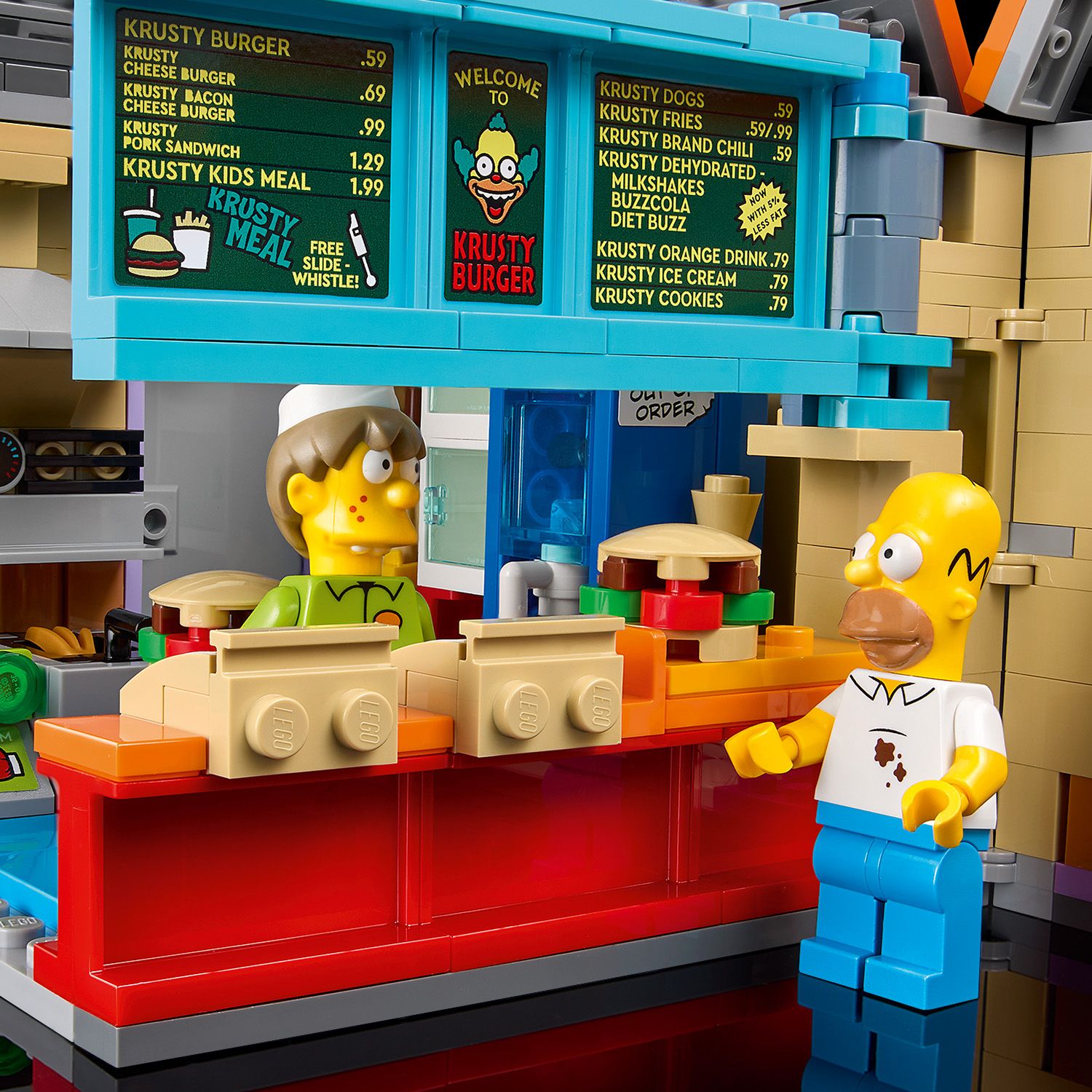 LEGO® ICONS™ The Simpsons™: Krusty Burger - Mô hình lắp ráp nhà hàng Springfield (10352) LEGO - ảnh 2 - LEGO Icons