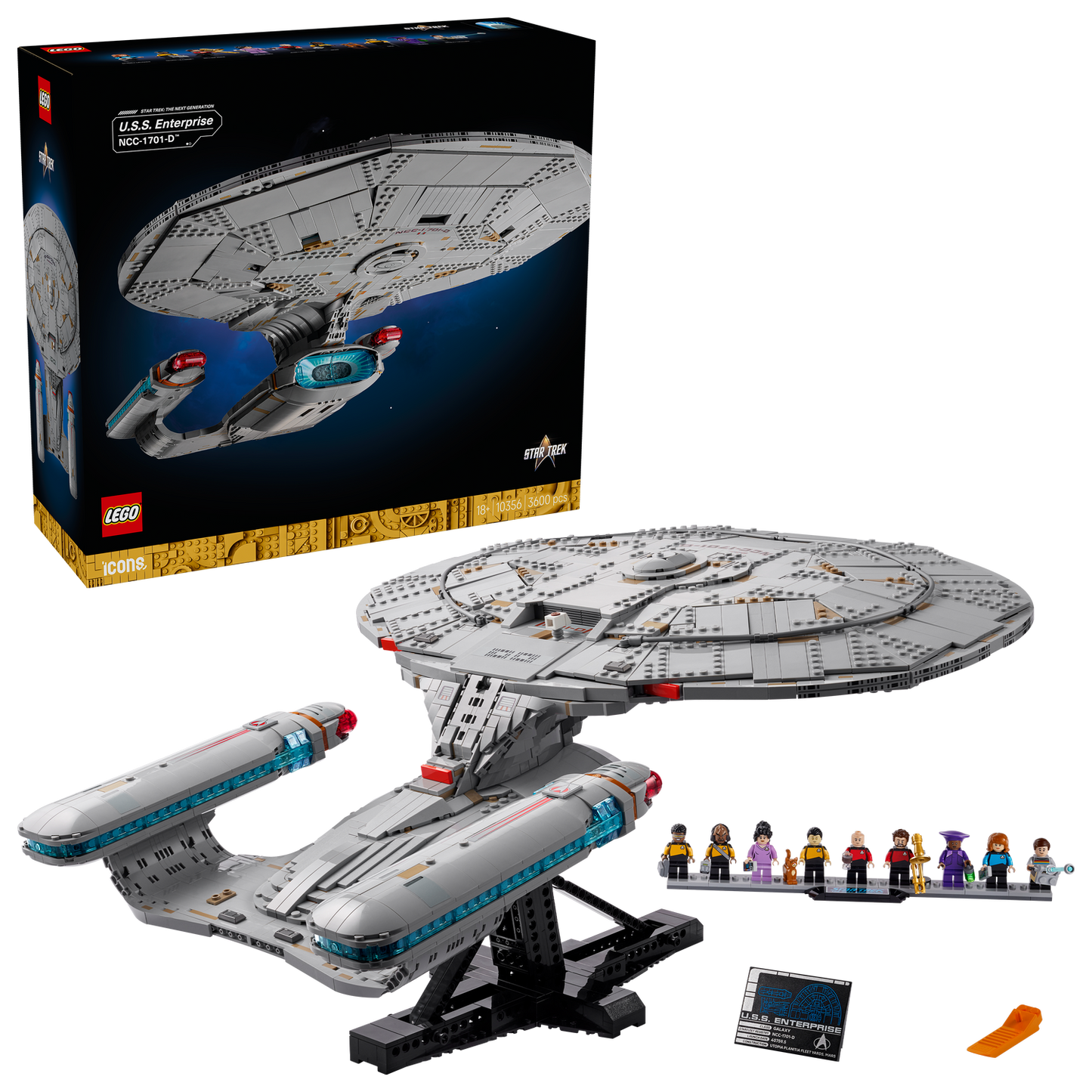 LEGO® Icons Star Trek: U.S.S. Enterprise NCC-1701-D™ - Đồ chơi lắp ráp mô hình tàu vũ trụ LEGO 10356 LEGO - ảnh 8 - Building 