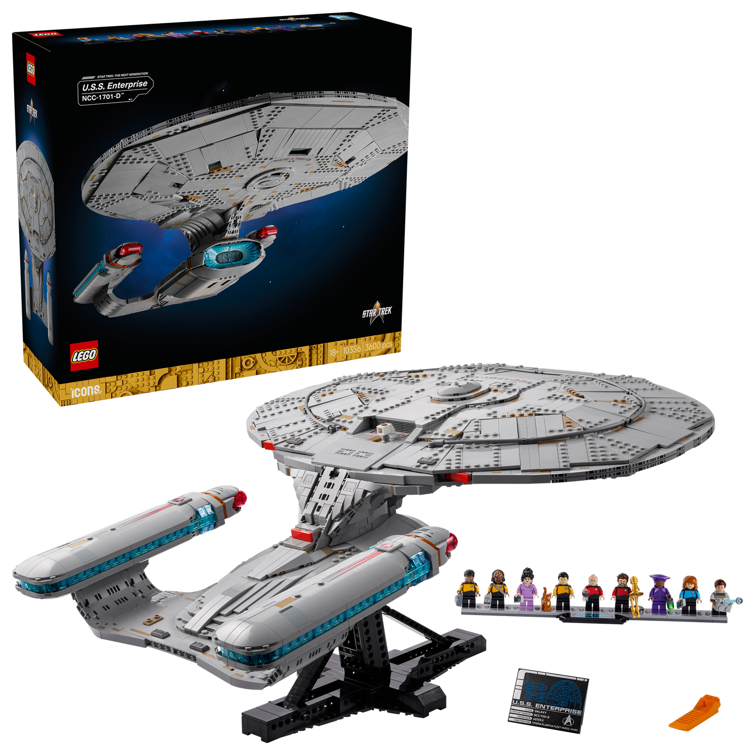 LEGO® Icons Star Trek: U.S.S. Enterprise NCC-1701-D™ - Đồ chơi lắp ráp mô hình tàu vũ trụ LEGO 10356 LEGO - ảnh 8 - Building 