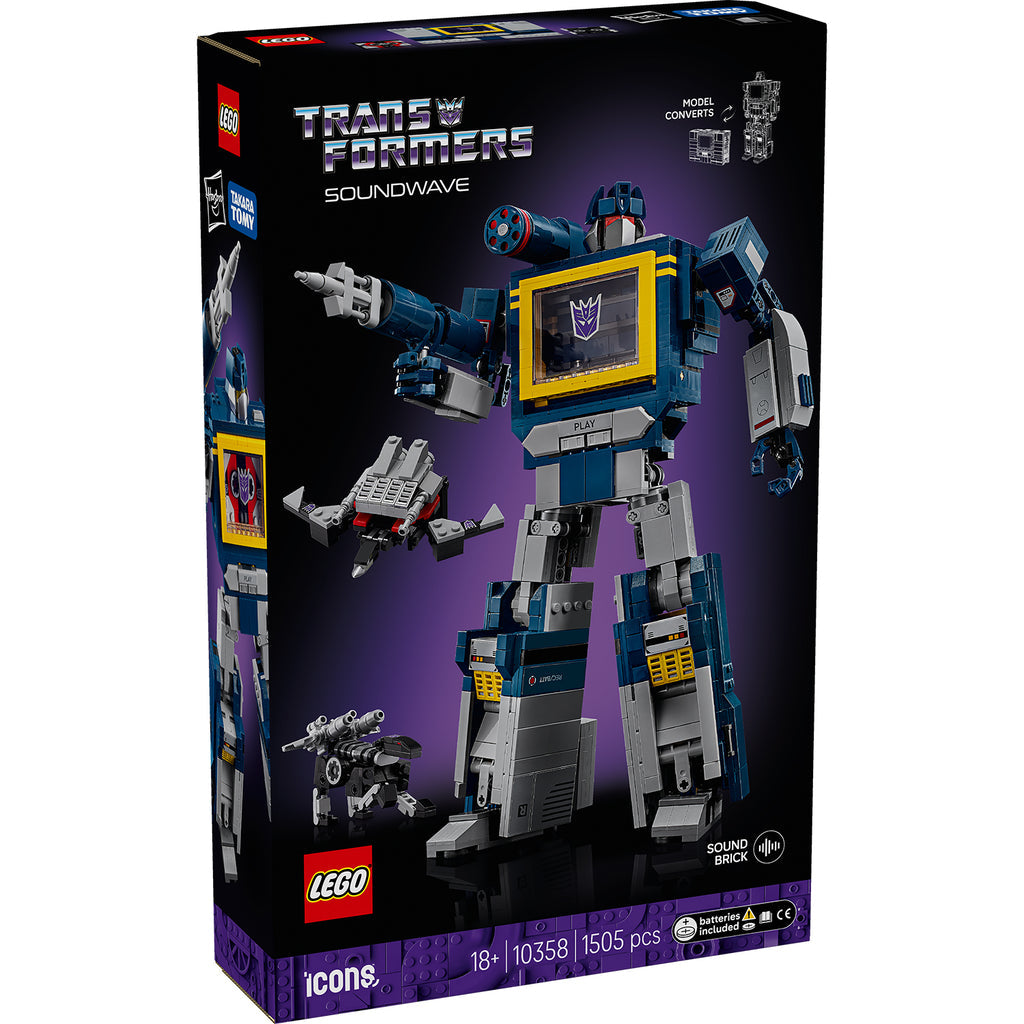 LEGO® ICONS™ Transformers: Soundwave - Mô Hình Robot Biến Hình Decepticon 10358 - Hình ảnh sản phẩm