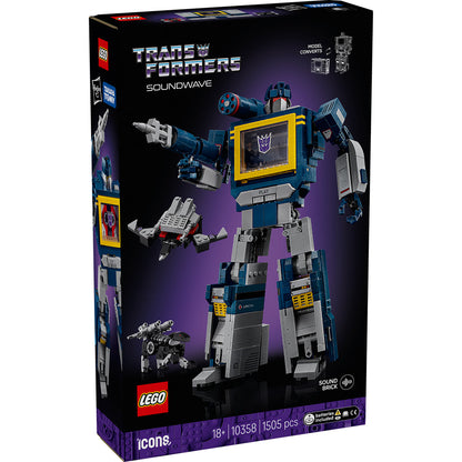 LEGO® ICONS™ Transformers: Soundwave - Mô Hình Robot Biến Hình Decepticon 10358 - Hình ảnh sản phẩm