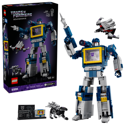 LEGO® ICONS™ Transformers: Soundwave - Mô Hình Robot Biến Hình Decepticon 10358 LEGO - ảnh 8 - LEGO Icons