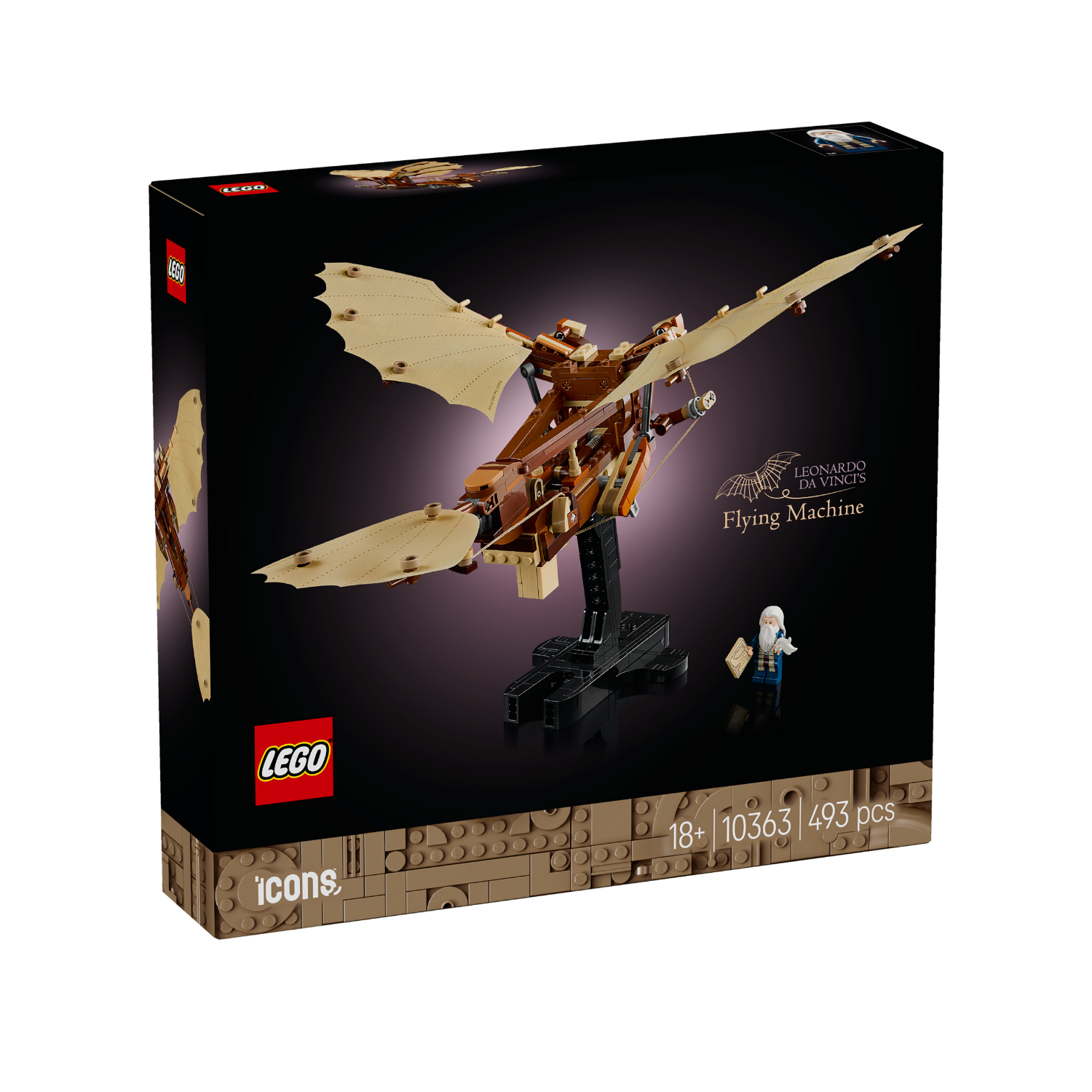 LEGO® ICONS™ Leonardo da Vinci’s Flying Machine - Mô hình lắp ráp Máy bay của Leonardo da Vinci - LEGO 10363 - Hình ảnh sản phẩm