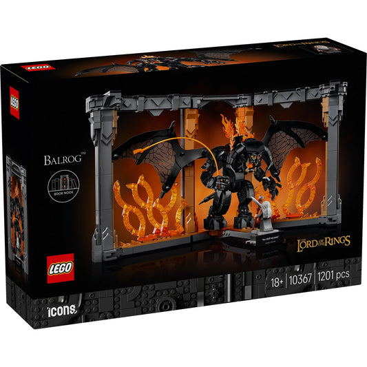 LEGO® ICONS™ The Lord of the Rings: Balrog™ Book Nook - Mô Hình Trang Trí Kệ Sách LEGO 10367